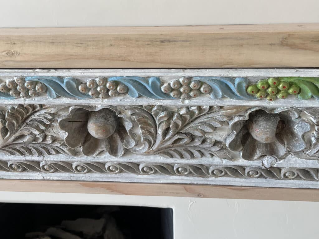 3 Closeup Of The Start Of Color Restoration On Mantel